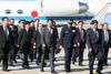 Photograph of the Prime Minister observing Naha Air Base of the Self-Defense Forces