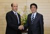 Photograph of Prime Minister Abe receiving a visit from US Ambassador to Japan, Mr. John Victor Roos 1