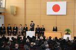 Photograph of the Prime Minister delivering an address at the Ceremony of Awarding the MIDORI Prize