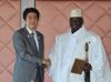 Photograph of Prime Minister Abe shaking hands with President of the Republic of the Gambia Alhaji Yahya Jammeh