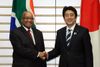 Photograph of Prime Minister Abe shaking hands with President of the Republic of South Africa Jacob Zuma
