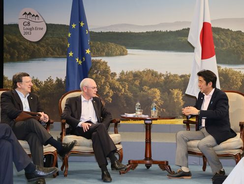 Photograph of the Japan-EU Summit Meeting