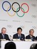 Photograph of the Prime Minister at the joint press conference with the IOC