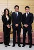 Photograph of Prime Minister Abe receiving a courtesy call from President Takeda of the Tokyo 2020 Bid Committee, and Olympians and Paralympians (3)