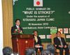 Photograph of the Prime Minister delivering an address at a medical seminar