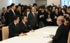 Photograph of Prime Minister Abe holding talks with H.E. Mr. Hirokazu Nakaima, Governor of Okinawa Prefecture (3)