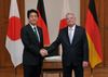 Photograph of Prime Minister Abe shaking hands with H.E. Mr. Joachim Gauck , President of the Federal Republic of Germany