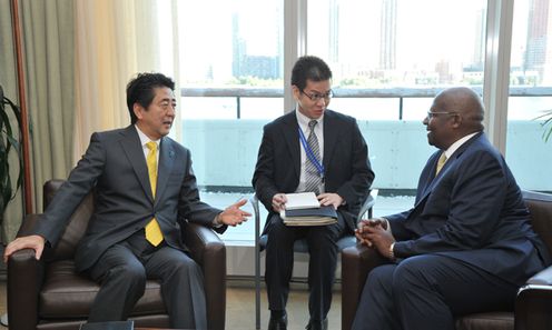 Photograph of the meeting with the President of the United Nations General Assembly