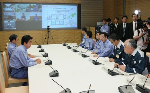 Photograph of the Nuclear Energy Disaster Prevention Drill meeting