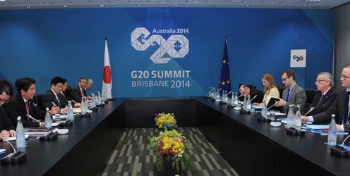 Photograph of the Japan-European Union Summit Meeting