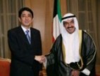 Photograph of Prime Minister Abe holding talks with Prime Minister Nasser