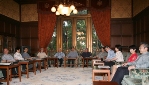 Photograph of the Cabinet meeting with ministers dressed in Cool Biz style