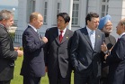 Photograph of the Prime Minister attending the meeting of the leaders of the G8 and African countries