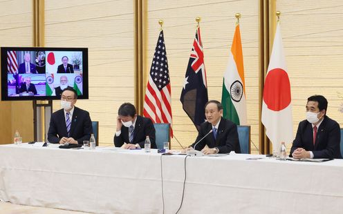 Photograph of the Prime Minister attending the Video Conference (1)