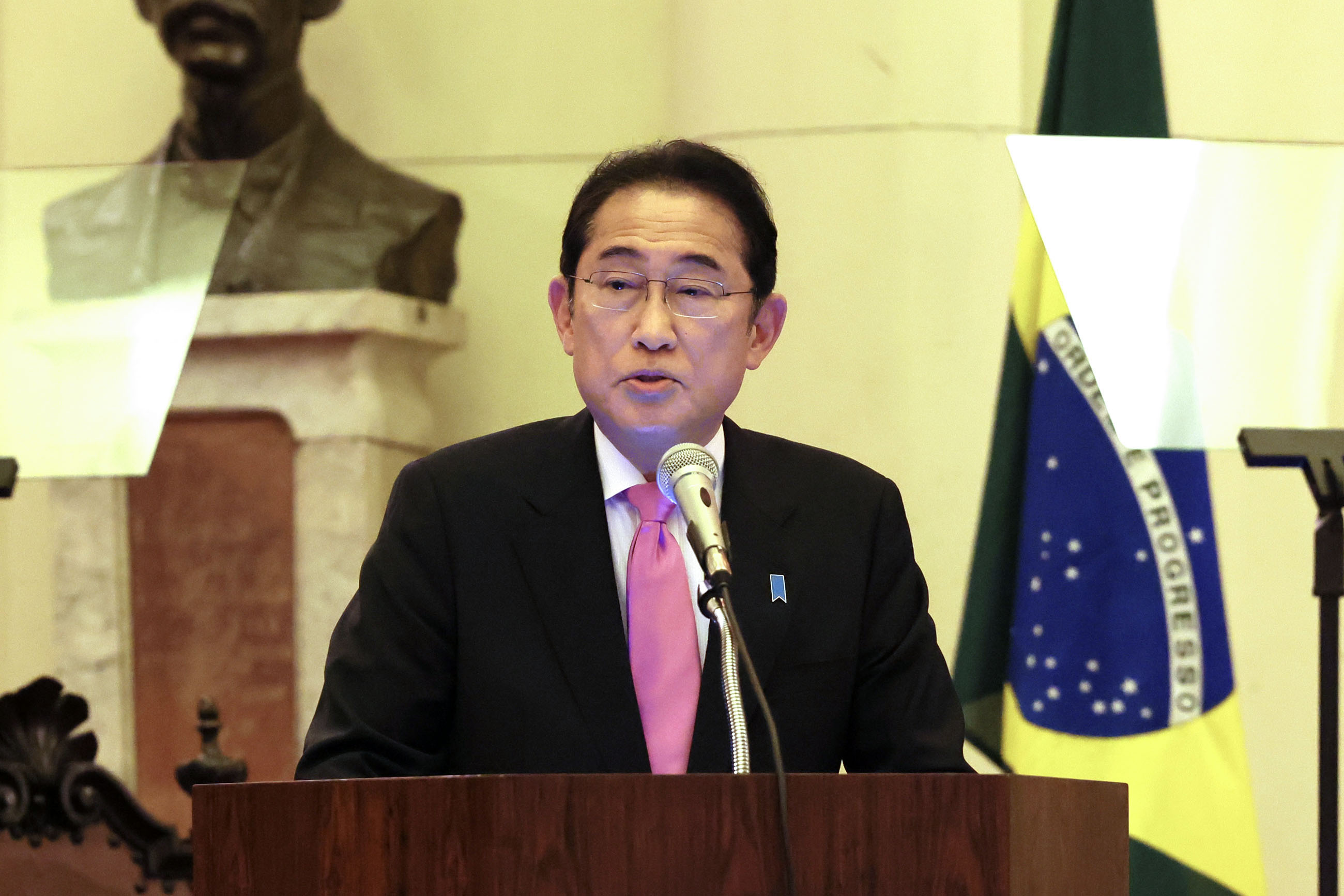 Prime Minister Kishida delivering the policy speech towards Latin America and the Caribbean (1)