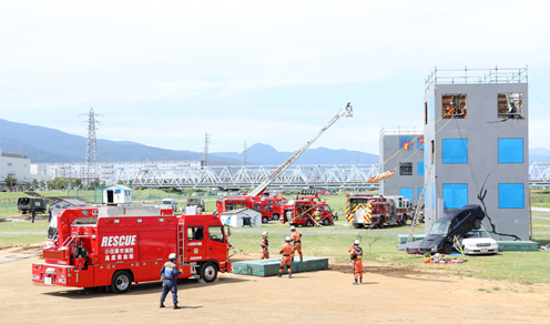 Photograph of the rescue and assistance drill