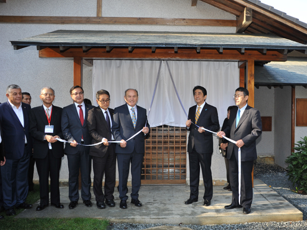 Photograph of the opening ceremony for the renewal of the Baltalimani Japanese Garden