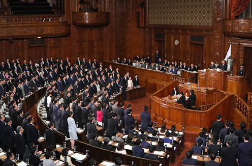 Photograph of the vote at the plenary session of the House of Representatives