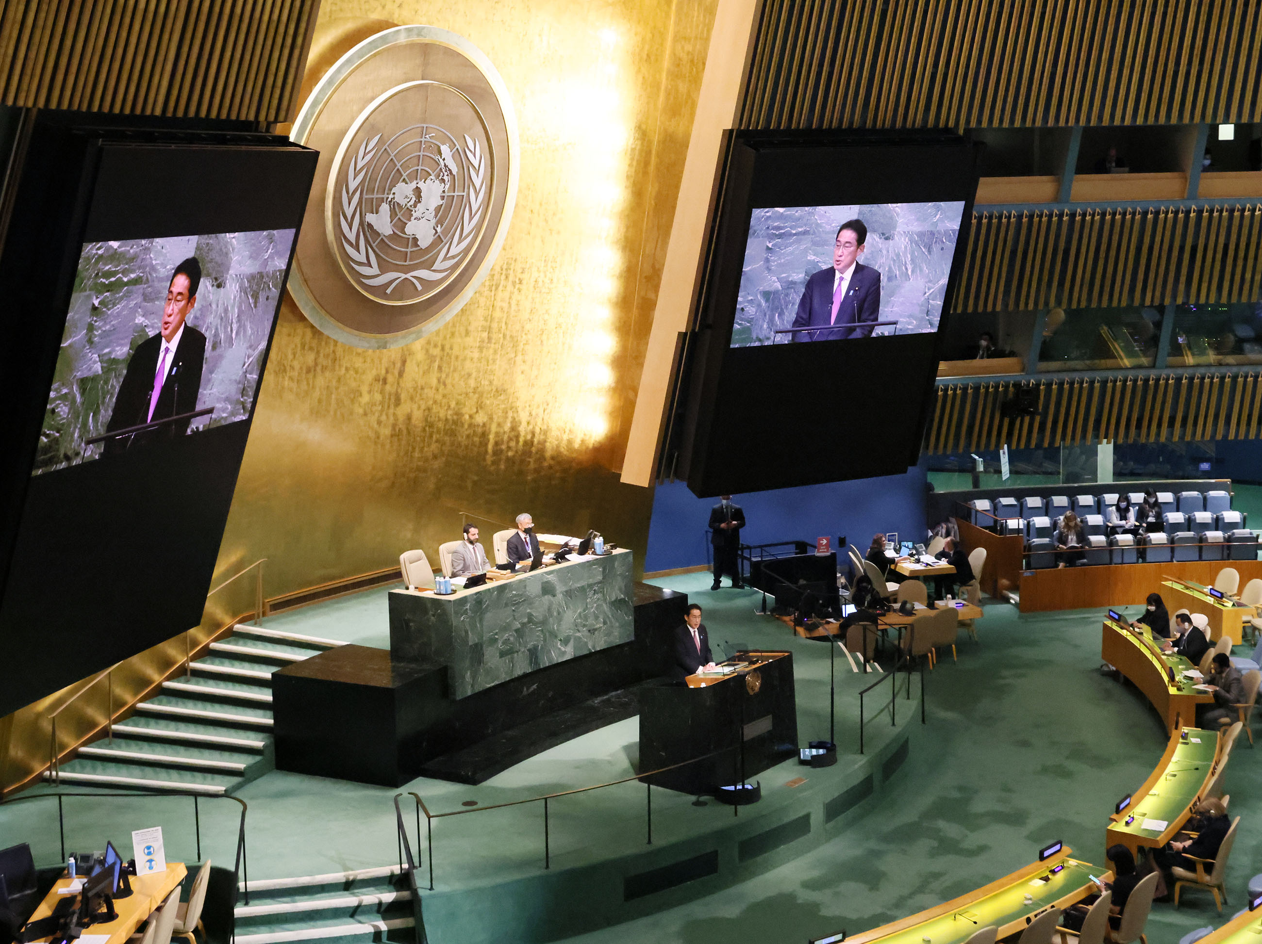 Photograph of the Prime Minister delivering an address at the United Nations General Assembly (5)