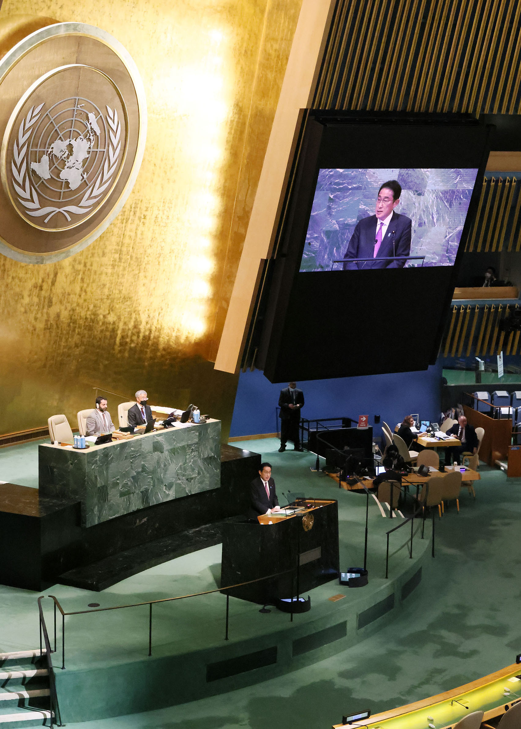 Photograph of the Prime Minister delivering an address at the United Nations General Assembly (6)