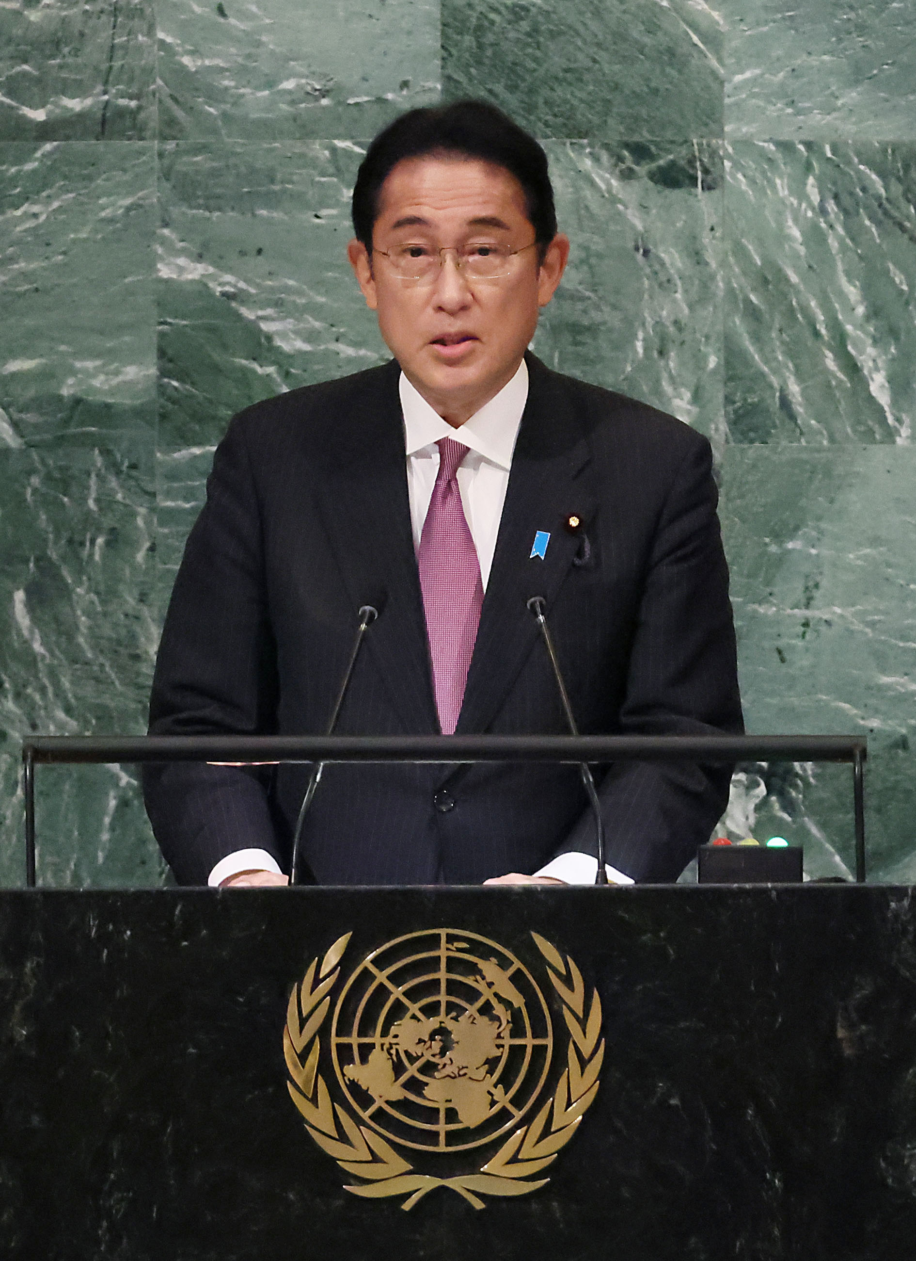 Photograph of the Prime Minister delivering an address at the United Nations General Assembly (10)