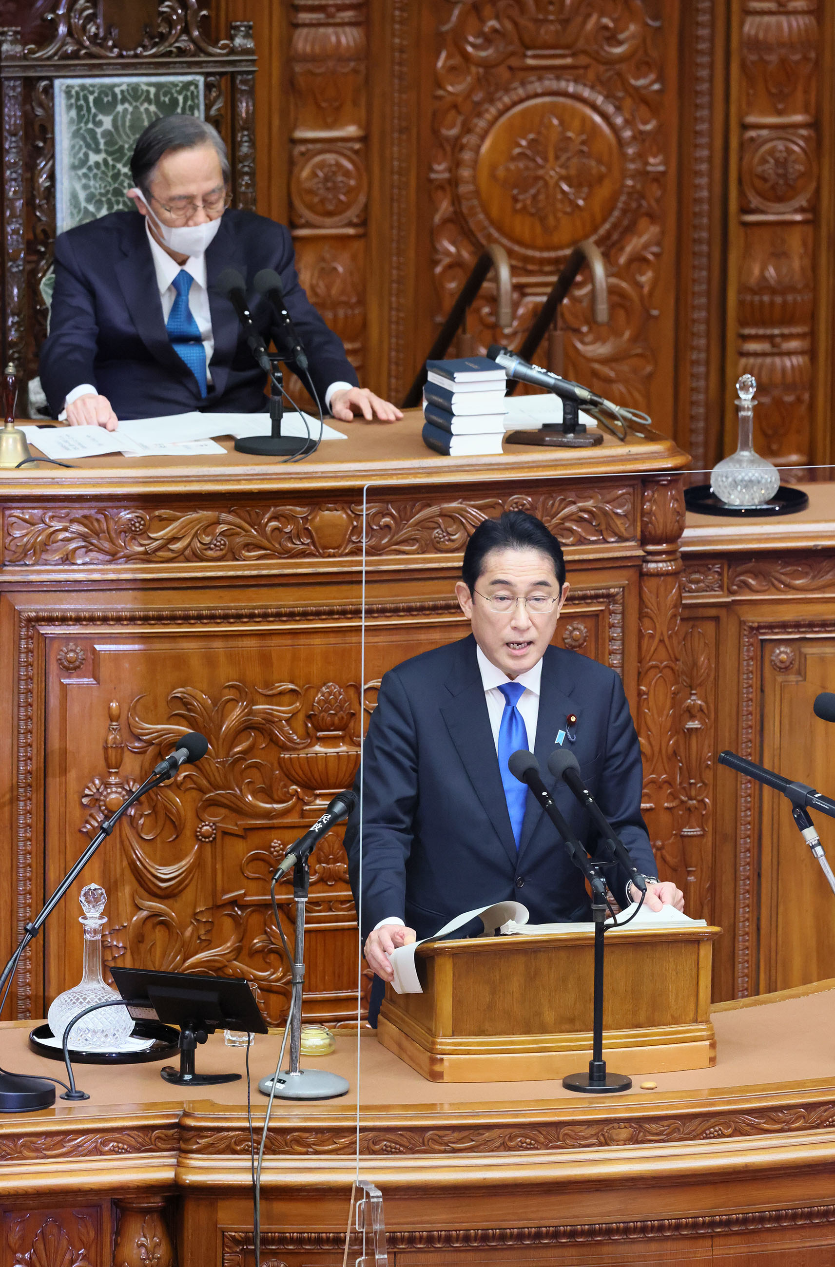 Prime Minister Kishida delivering a policy speech during the plenary session of the House of Representatives (3)