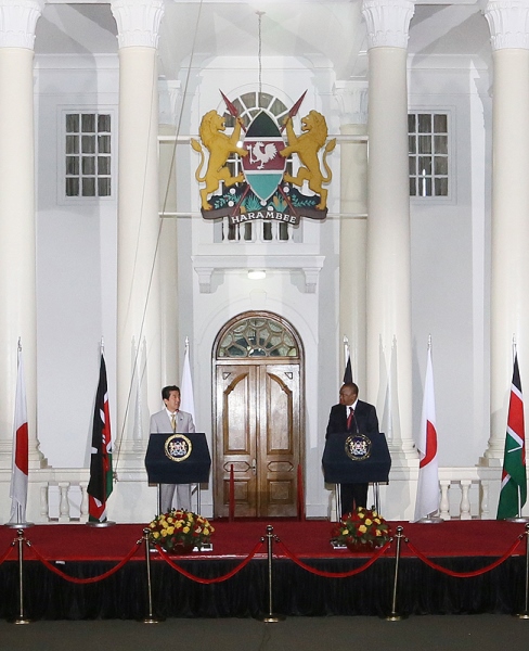 Photograph of the Japan-Kenya joint press announcement (2)