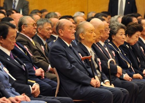 Photograph of former Prime Ministers in attendance