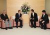 Photograph of the Prime Minister holding talks with Chair of the Decentralization Reform Committee Uichiro Niwa