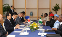 Photograph of the Japan-Nigeria Summit Meeting