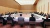 Photograph of a meeting with Chairpersons of Prefectural Assemblies