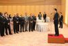 Photograph of the Prime Minister delivering an address to the Islamic diplomatic corps in Tokyo