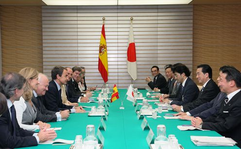 Photograph of the Japan-Spain Summit Meeting
