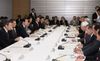 Photograph of the Prime Minister delivering an address at a meeting of the Roundtable on the Promotion of Inward Investment 2