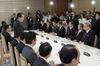 Photograph of the Prime Minister giving instructions to the Cabinet members at the meeting of the Headquarters for Response to the Shelling Incident by North Korea 4