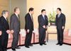 Photograph of the Prime Minister receiving a courtesy call from Governor Furukawa of Saga Prefecture 1