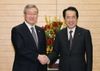 Photograph of Prime Minister Kan receiving a courtesy call from Minister of Foreign Affairs and Trade of the ROK Kim Sung-hwan 1