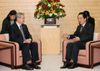 Photograph of Prime Minister Kan receiving a courtesy call from Minister of Foreign Affairs and Trade of the ROK Kim Sung-hwan 2