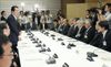 Photograph of the Prime Minister delivering an address at the Liaison Meeting Among Ministries and Agencies Concerning the Great East Japan Earthquake 2