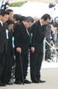 Photograph of the Prime Minister offering a silent prayer at the Memorial Ceremony to Commemorate the Fallen on the 66th Anniversary of the End of the Battle of Okinawa
