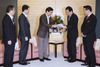 Photograph of the Prime Minister receiving requests from President Yamada of the National Governors' Association and others 1