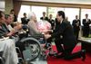 Photograph of the Prime Minister visiting a nursing home for atomic bomb survivors in Nagasaki, the Hill of Grace Nagasaki A-Bomb Home 1