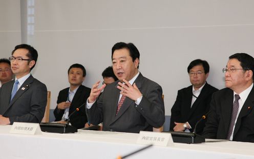 Photograph of the Prime Minister delivering an address at the Council on the State of the Economy 1