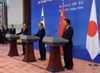 Photograph of the Prime Minister attending the joint press conference after the Japan-China-ROK Trilateral Summit Meeting 1
