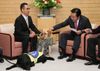 Photograph of the Prime Minister receiving a courtesy call from the users of assistance dogs for physically disabled persons 1