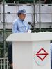 Photograph of the Prime Minister delivering an address at the closing ceremony of the FY2012 joint disaster prevention drills carried out by the nine municipalities in the Kanto region (Yokohama City, Kanagawa Prefecture)