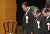 Photograph of the Prime Minister offering a silent prayer at the 65th Anniversary Ceremony of the Nippon Izokukai