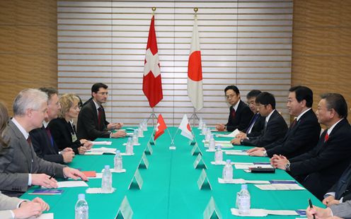 Photograph of the Japan-Swiss Summit Meeting