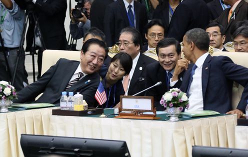 Photograph of the Prime Minister attending the East Asia Summit (EAS) (Plenary Session)