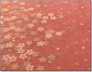 Cherry-blossom design in the carpet